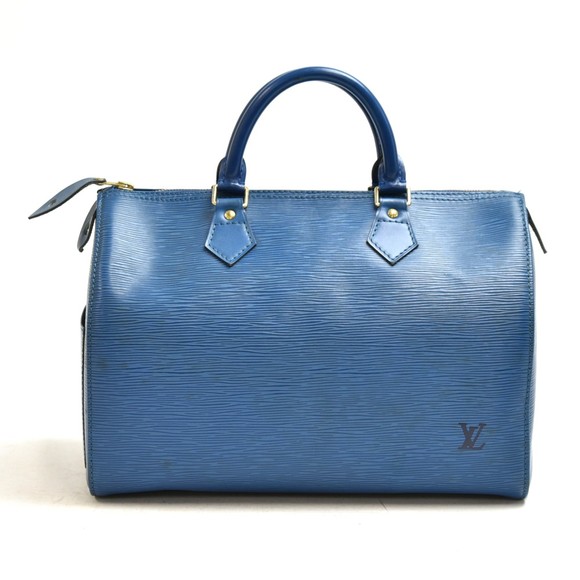 Louis Vuitton Handbags - LOUIS VUITTON Vintage Speedy 30 Blue Epi Leather City Handbag
